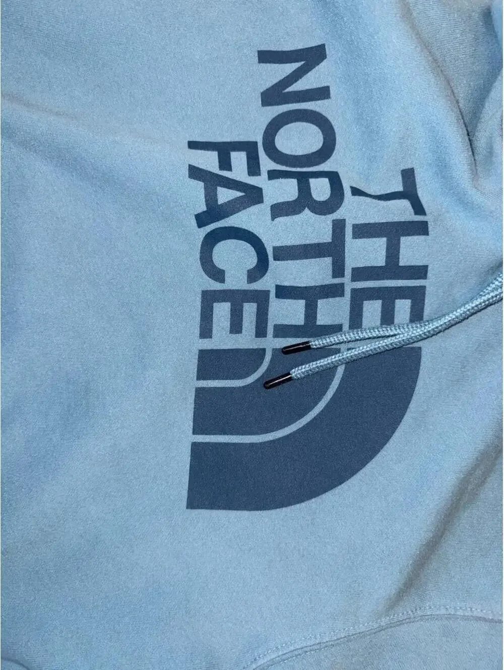 The North Face Men's Blue Hoodie logo sz M preppy cabin layer
